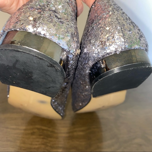 Zara Silver Glitter Loafers Size 39/8 - Picture 7 of 10
